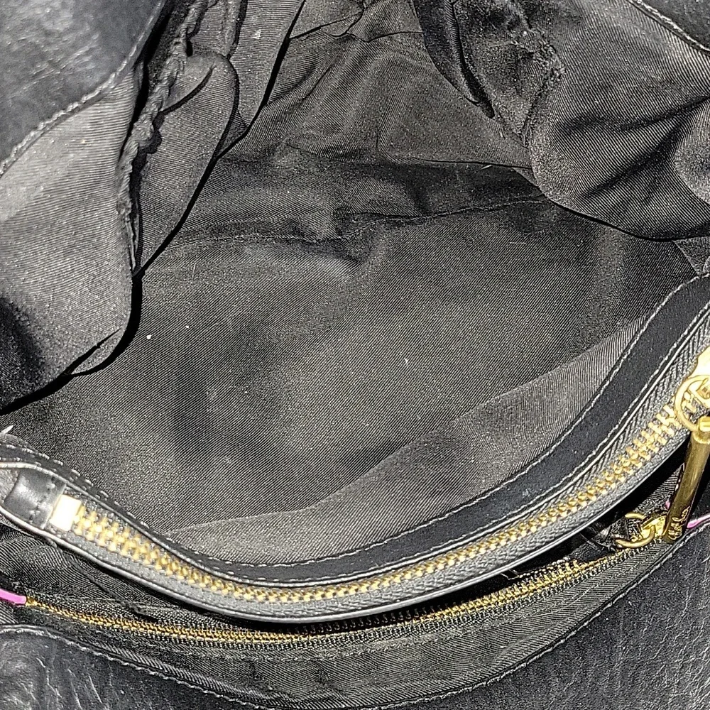 Elliott Lucca Black Leather Satchel with Braided Handles